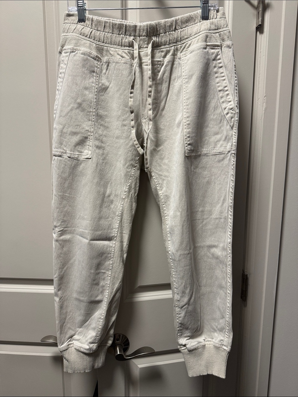 James Perse Women’s Light Beige Drawstring Joggers Size 3